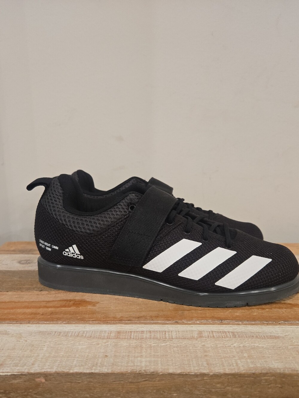 Adidas Powerlift 5 Weightlifting Shoes Men's 7 Black White Woman's 8 GY8918 New